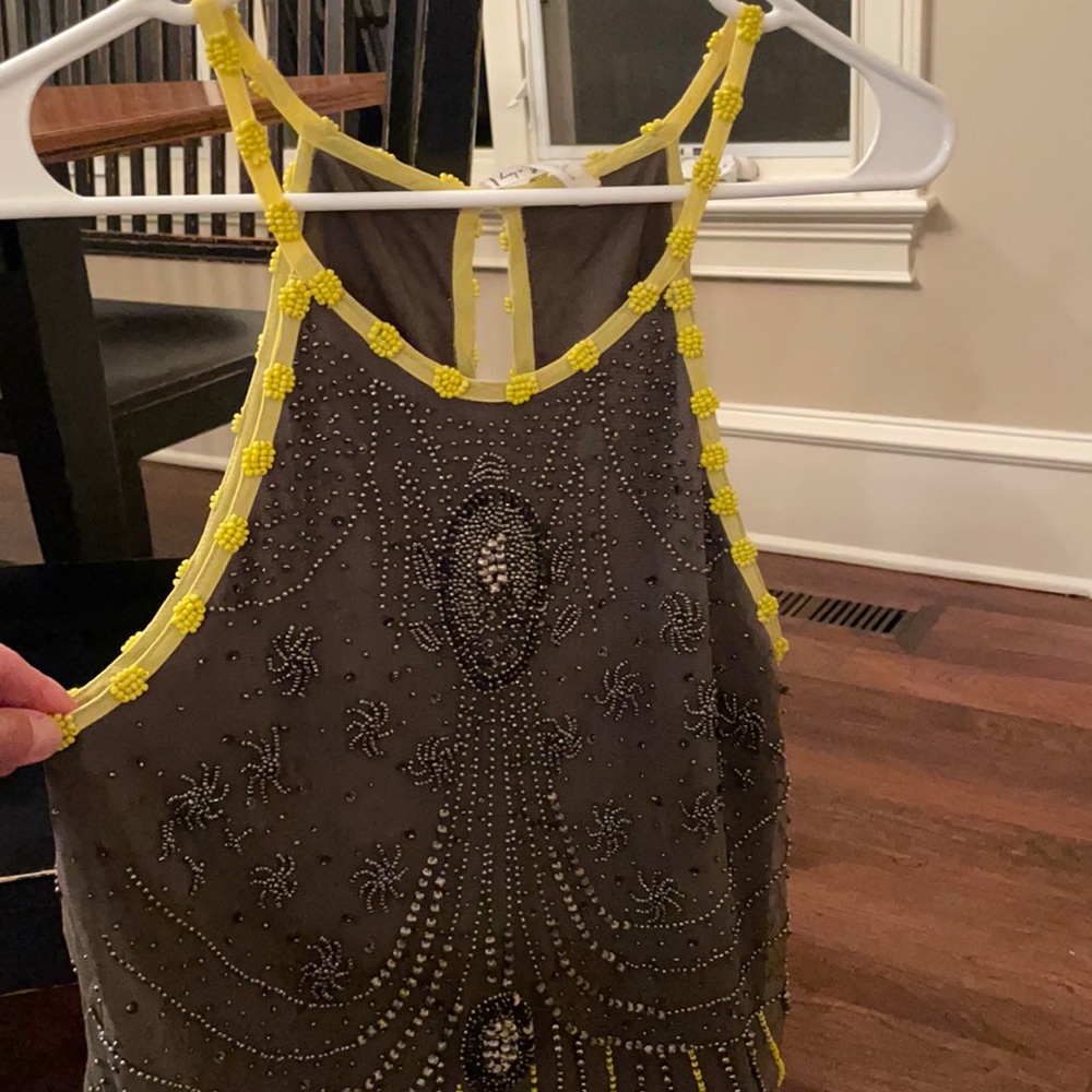 Beautiful beaded army green shirt